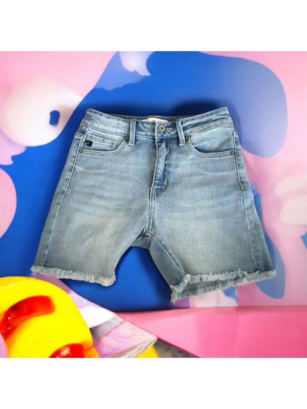 KANCAN Girls Light Wash Shorts Size Medium (8/10)